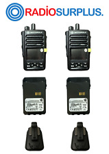 2 x Motorola DP3661E UHF Radio MDH69RDQ9RA1AN, Antenna, Battery holster, Battery