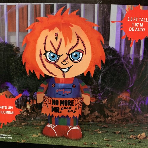 Luz LED inflable soplada por aire CHUCKY No More Mr Good Guy 3,5 pies GEMMY Halloween - Imagen 4 de 13