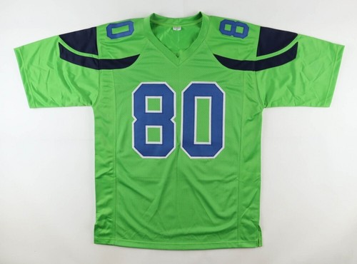 Steve Largent Signed Seattle Seahawks Neon Green Jersey (PSA) NFL HOF 1995 W.R. - Picture 3 of 5
