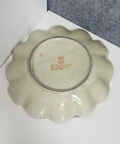 Antikes chinesisches Satsuma Geschirr handbemalt gold vergoldet Steingut Teller - Bild 6 von 7