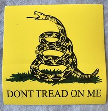 Set of 5 "Don't Tread On Me  Gadsden Flag Vinyl Bumper Stickers