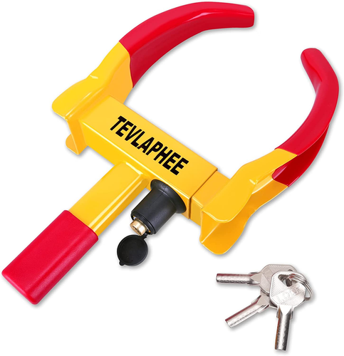 Tevlaphee Universal Wheel Lock Heavy Duty Security Trailer Wheel Lock anti Theft