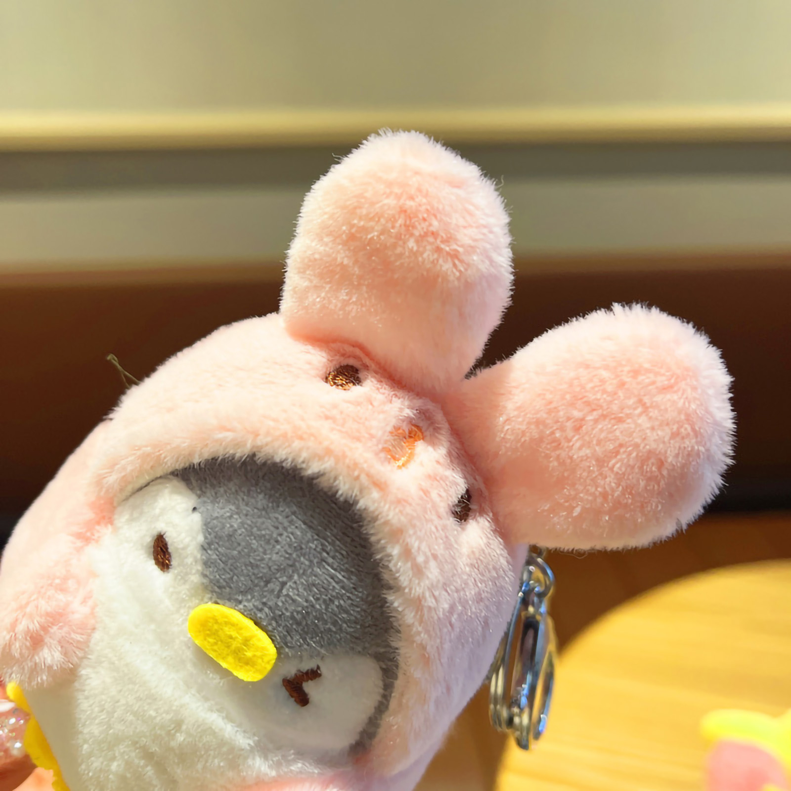 Animal Key Ring PP Cotton Filling Ornament Penguin Stuffed Toy Backpack Keychain - Picture 7 of 13
