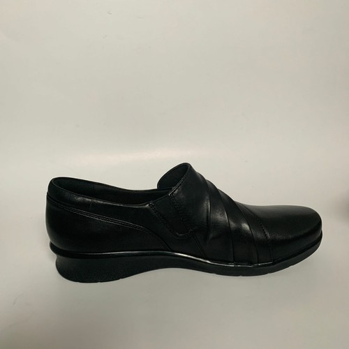 Clarks Womens Hope Roxanne Black Leather Slip On Casual Loafer Size 7.5 M - Picture 8 of 12