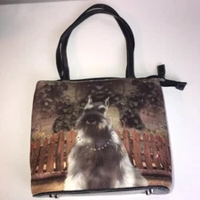 Vintage doggie photo hand bag