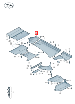 Audi Q5 FY Front Right Side Underbody Cover OEM 80A825202A 2018  
