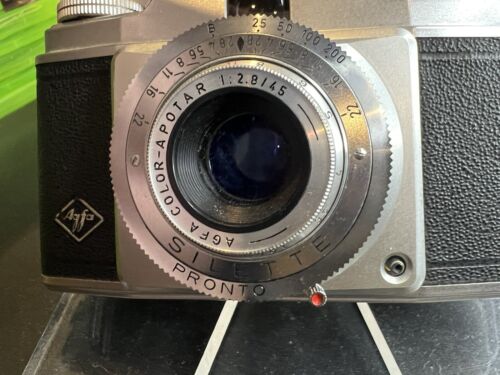 ✅ AGFA SILETTE 1st type 35MM COMPACT CAMERA W/ APOTAR 45MM 3.5 LENS - Picture 2 of 10