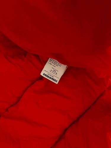 Dsquared2 Puffer Down Jacket Red 46 NWOT - Picture 4 of 5