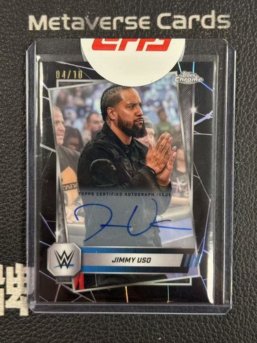 2024 Topps Chrome WWE Auto Black Refractor /10 Jimmy USO Sealed