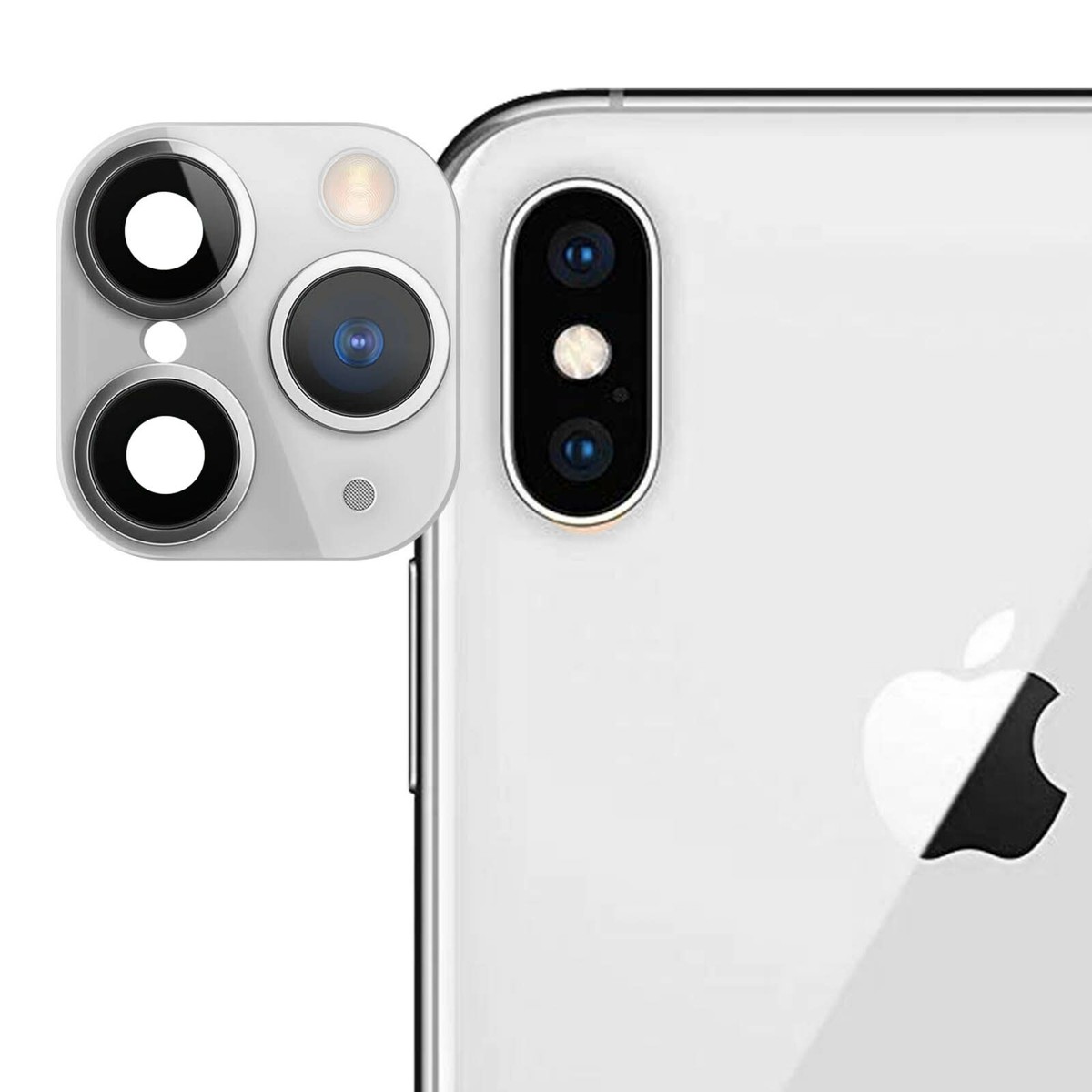 iPhone 11 ホワイト カメラ装飾付き iPhone 11 Case [ Compatible with MagSafe ] with Metal Bling