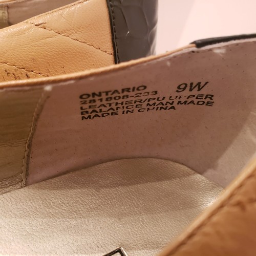BELLINI Ontario Brown Tan Black Women Wedges shoes Size 9 W wide leather - Picture 8 of 8