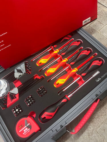 Teng Tools Screwdriver Set 54 Pieces Foam Tray + CASE TEFMDI54 + FREE BEER GLASS - Picture 2 of 7