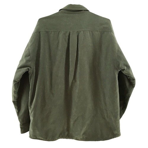 ROUTE 66 Men's Button Up Jacket / Shacket • Large • Army Green • Quilted Lining - Picture 3 of 6
