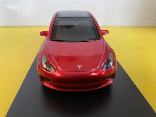 Burago ~Toy Red Tesla Model 3 ~ Die-Cast Car ~ 1:43 Scale ~ NM - Picture 6 of 11