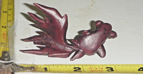 Estatuilla de pez KOI de madera tallada a mano pequeña de colección - Japón ~3"L - Imagen 3 de 7