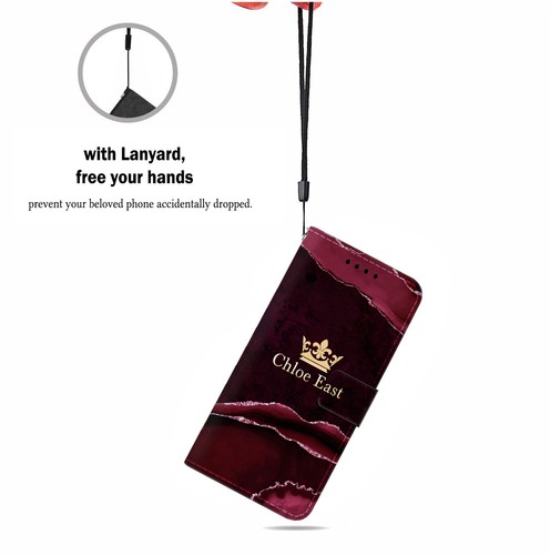 Personalised Leather Wallet Case Marble Cover For Samsung Galaxy S24 S23 A15 A05 - Picture 54 of 84