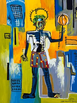 MICHAEL BAUTISTAページ Jean Michel Basquiat (Handmade) Mixed Media Paper Painting