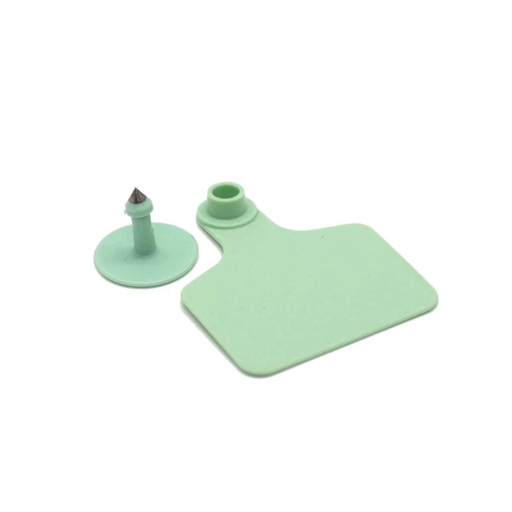 100x Cattle Ear Tags 6x7cm Set Blank Green Cow Sheep Medium Live 100x Cattle Ear Tags 6x7cm Set Blank Green Cow Sheep Medium Live