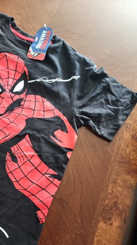MARVEL SPIDER-MAN T-shirt Black rivals Medium M (7-8) Hero design - Picture 4 of 5