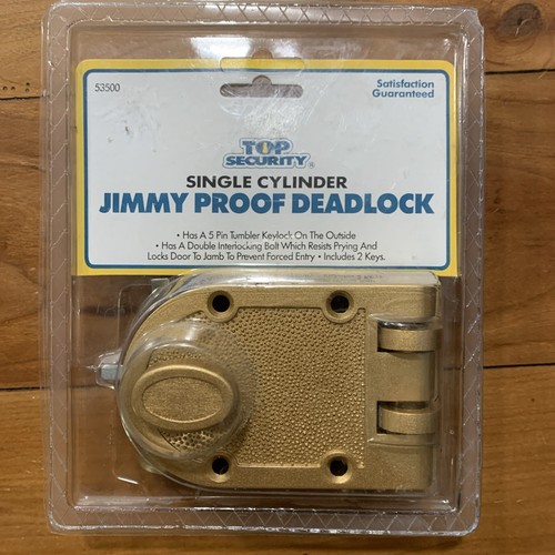 Top Security Single Cylinder Jimmy Proof Security Deadlock 5 Pin Tumbler 2 Keys
