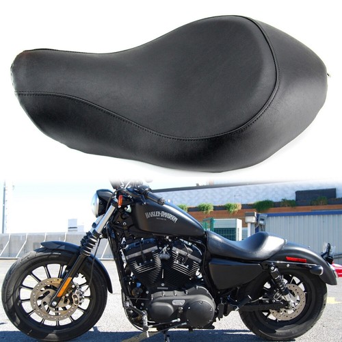 Custom 2004-2015 Driver & Rider Solo Seat For Harley Sportster XL 1200 883 48 72 - Picture 12 of 13