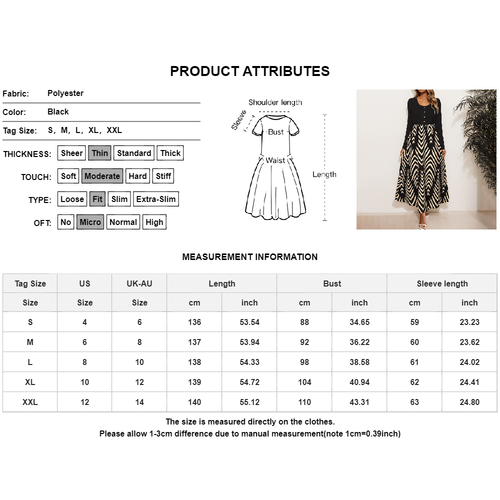 Womens Colorblock Print Maxi Dress Ladies Buttons Long Sleeve Formal Dresses 14 - Picture 2 of 12