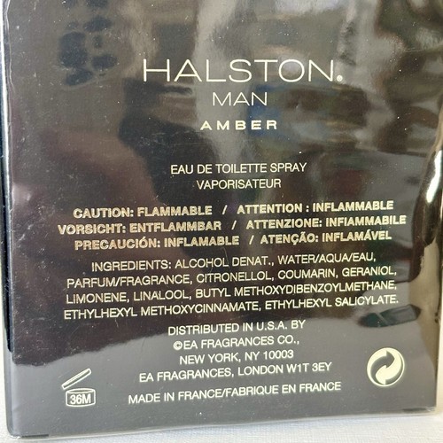 Halston Man AMBER 4.2 oz  120 ml EdT Eau de Toilette Spray + BOX - Picture 4 of 5