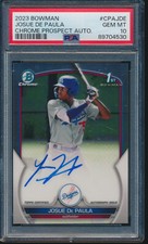 PSA 10 JOSUE DE PAULA AUTO 1st 2023 Bowman Chrome Prospects DODGERS RC GEM MINT