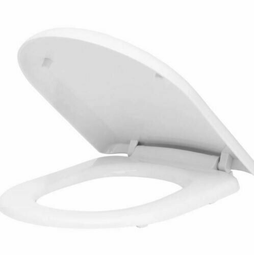 Soft Close Toilettensitz weiß Badezimmer ovale Form WC strapazierfähige Anti-Slam-Sitze - Bild 6 von 10
