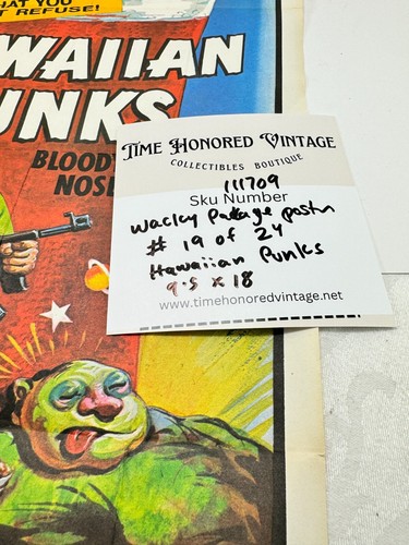 Póster Topps Wacky Packages #19 Hawaiiin Punks 1974 Beats you to a Juicy Pulp - Imagen 7 de 7