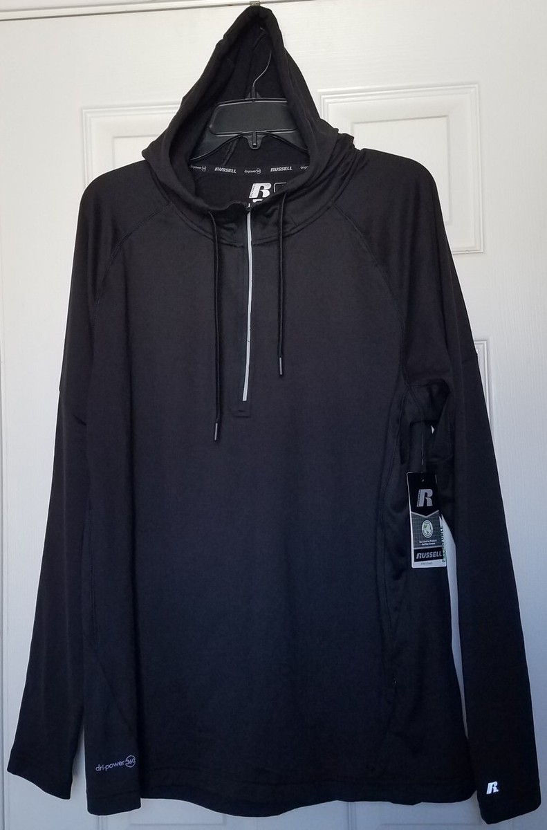 Russell Men Active 1 2 Zip Hoodie Fresh Force Training Fit Black sz L 42 44 NEW eBay