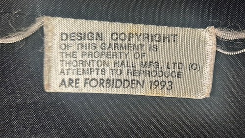 Vtg 90s Thornton Hall Womens Gold/Blk Jacquard Long Blazer Jkt sz 14 New Zealand - Picture 14 of 14