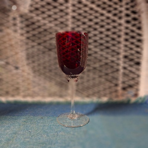 6 Vintage Red Bohemia Spiral Stem Port/ Sherry Glasses. Czechoslovakia 1960s. - Picture 4 of 13