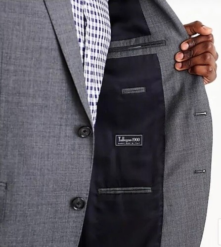 J.CREW Mens CROSBY Athletic Suit Jacket Italian Tollegno 1900 Wool Gray 42L $425 - Picture 3 of 12