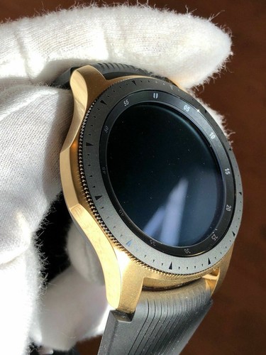 24K Gold Plated 46MM Samsung Galaxy Watch with Black Band - 2018 Model! - 第 3/3 張圖片