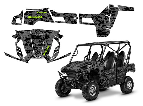2012-2015 Kawasaki Teryx 4 or 2 seater Graphics Wrap kit 24 mil Digital Camo - Picture 13 of 15