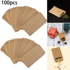 100Pcs Brown Kraft Paper Storage Bags Mini Envelopes Packets Garden