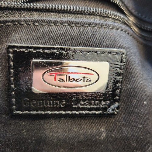 Talbots Geldbörse schwarz glänzend 100% Leder gesteppt silberfarbene Beschläge - Bild 13 von 24