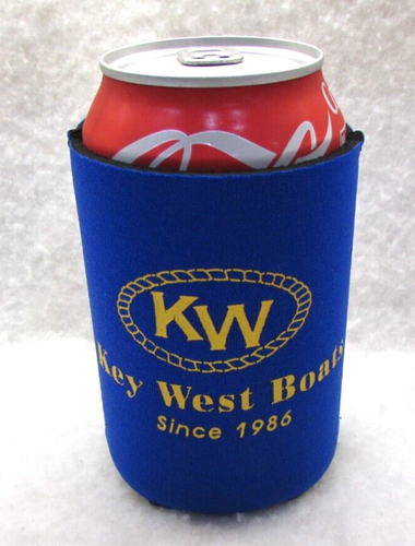 Porta latas Key West Boats cerveza refresco aislado Koozie azul vintage (2 paquetes) D30 - Imagen 3 de 5