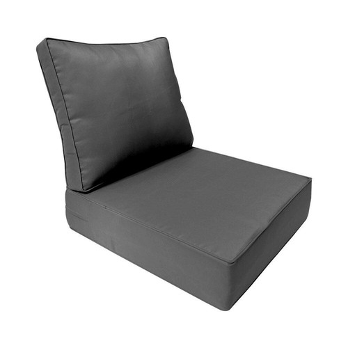 |COVER ONLY| Piped Trim Outdoor Deep Seat Cushion Patio Furniture Cushion Covers - Picture 38 of 169
