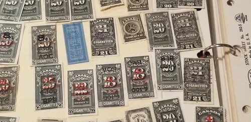 Canada Tobacco Revenue Excise Old Rare Stamps Collection Used Lot Idz6. - Picture 9 of 13