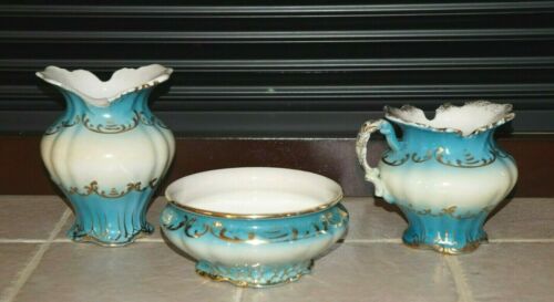 Antique 19th Century OC Co. LIMOGES Porcelain Wash Stand Set - Picture 3 of 12