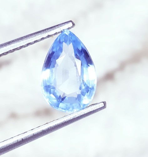 1.67 Ct Natural Blue Tourmaline Loose Gemstone Untreated Certified Pear Cut Gems - Picture 8 of 10