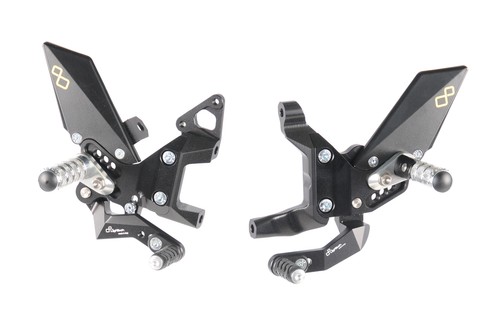 LIGHTECH REAR SETS FIXED FOOT PEGS FOR DUCATI PANIGALE 1299 2012 > 2017 FTRDU010 - Foto 1 di 2
