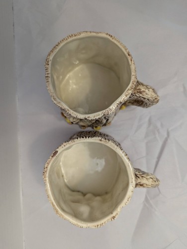 Mushrooms Koalas Ceramic Coffee Cup Tree Mug Vintage Set of 2 - Picture 8 of 11
