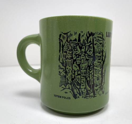 Milk Glass Souvenir Mug LuRay Caverns VA Totem Poles Dbl Column Color Cascades - Picture 9 of 12