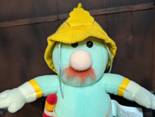 *B) Vintage Jim Henson's Fraggle Rock Doozers Plüsch 2004 Sababa Toys gelber Hut - Bild 2 von 4