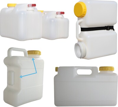 Multi Weithalskanister 15 oder 20 Liter mit Auslaufhahn - Aqua Case 13 Liter 