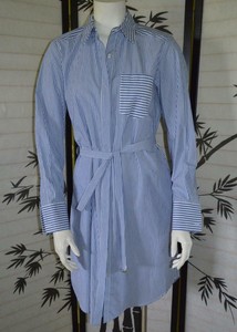 calvin klein blue white striped dress