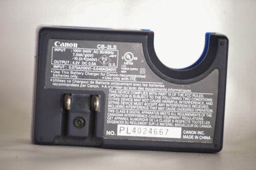 LOT: 1 Canon CB-2LS battery charger + 2 NB-1LH 3.7V Li-ion batteries - Picture 2 of 2